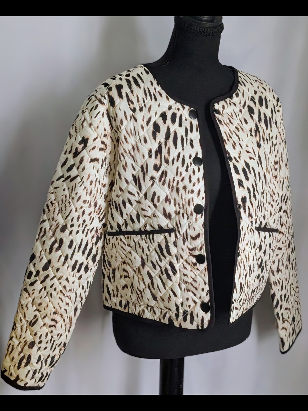 NWT Sanctuary Animal Culture Quilted Jacket XS Leopard Print $129